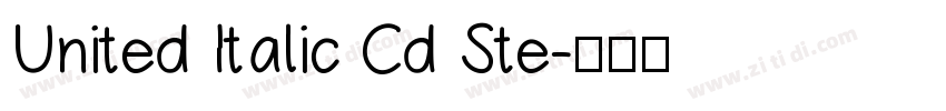 United Italic Cd Ste字体转换